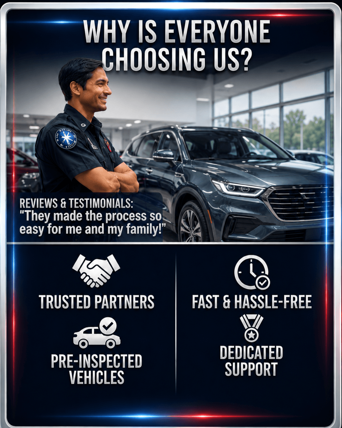 Code 3 Leasing — serving first responders, healthcare professionals, military, and government employees